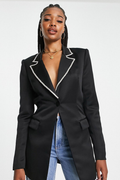 Diamonte Lapel Structured Blazer