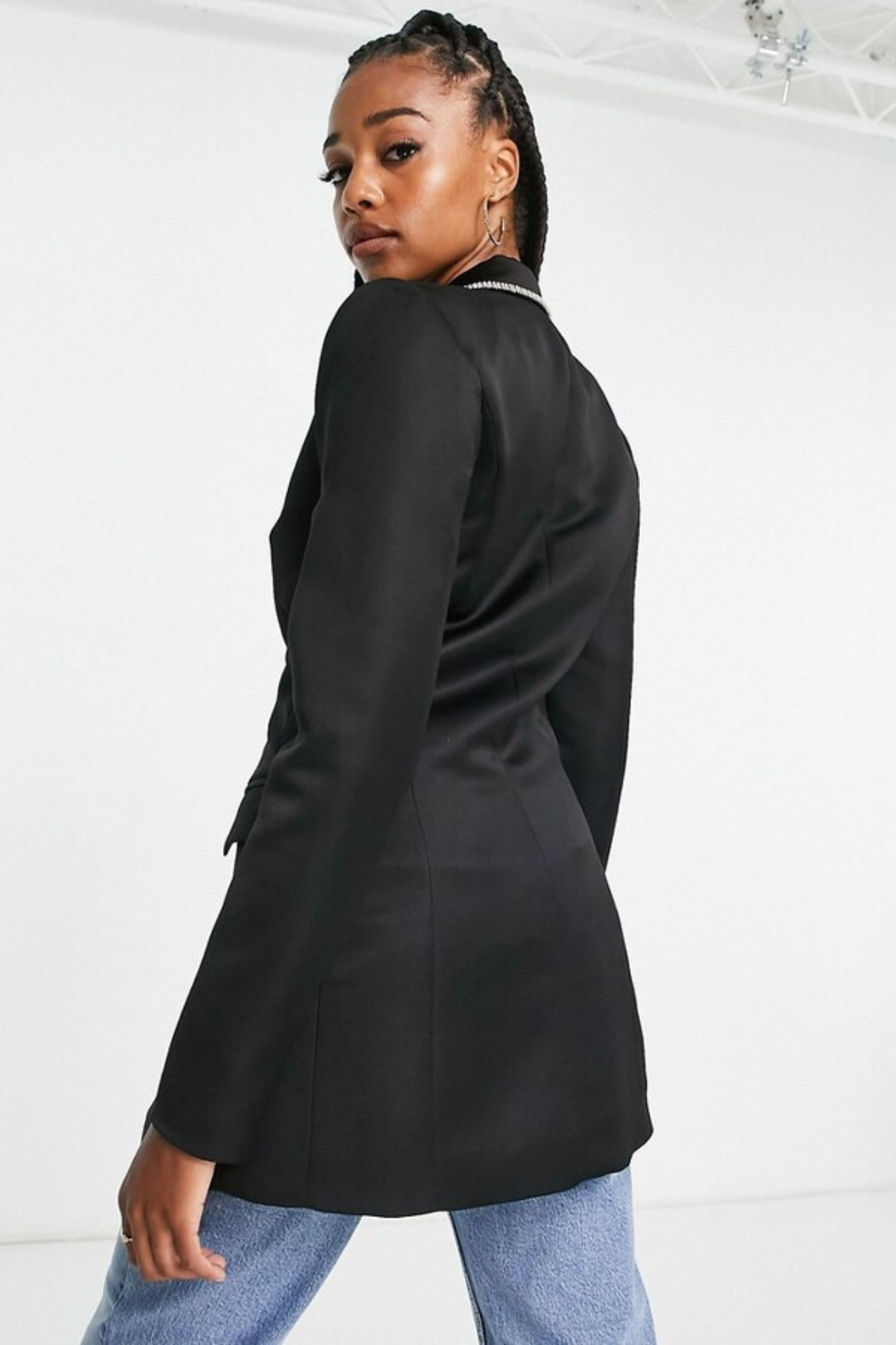 Diamonte Lapel Structured Blazer