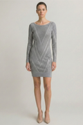 Rhinestone Chevron Knit Dress