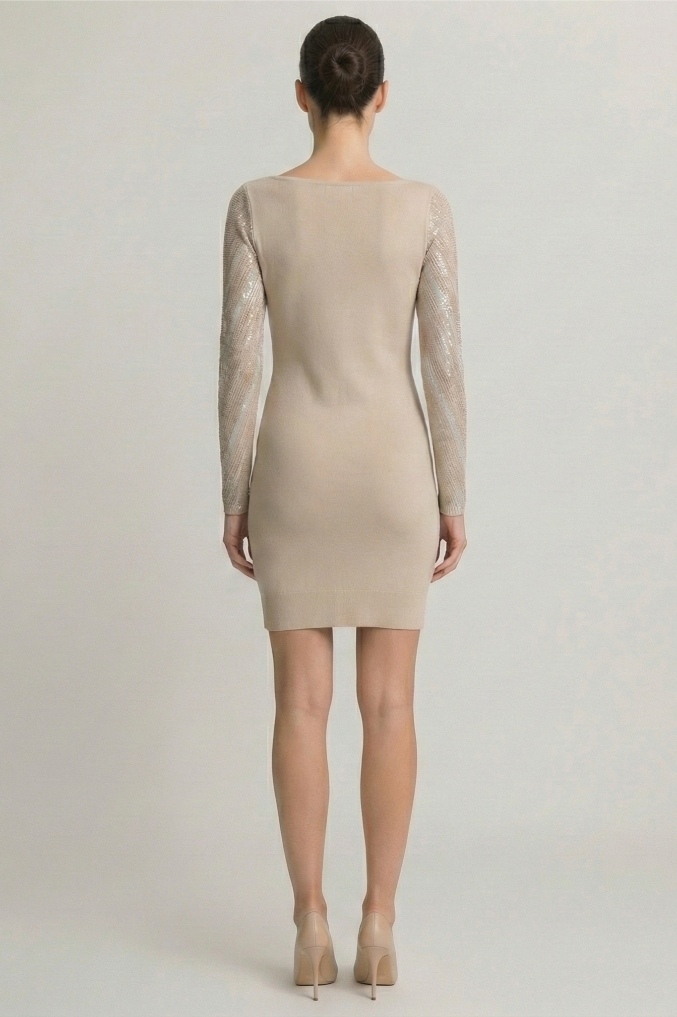 Rhinestone Chevron Knit Dress