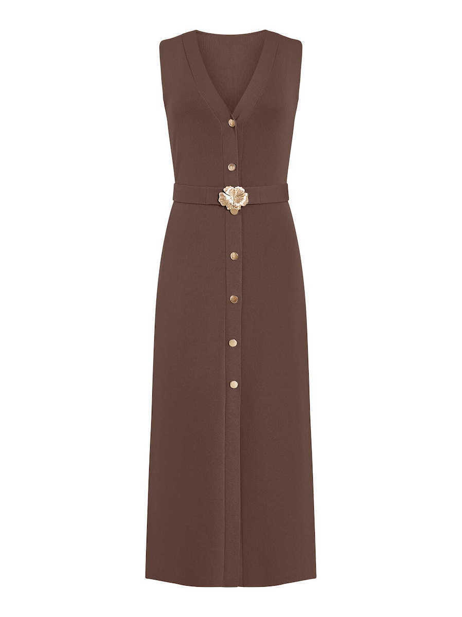 Brown Knit Dress