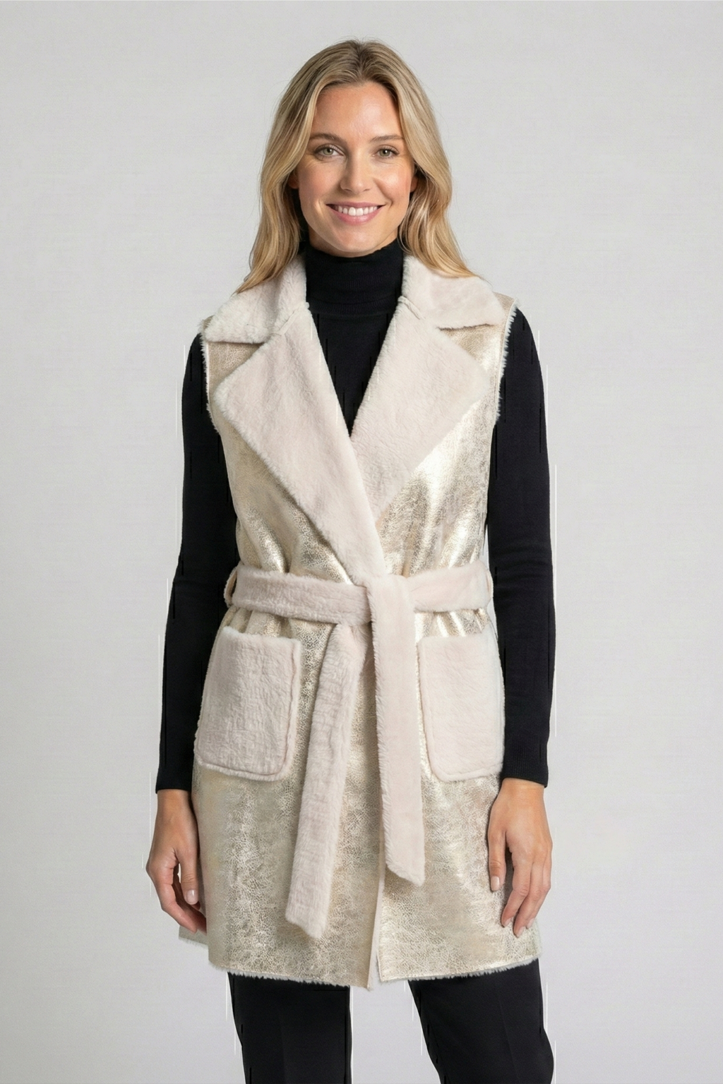 Lamé Long Gilet