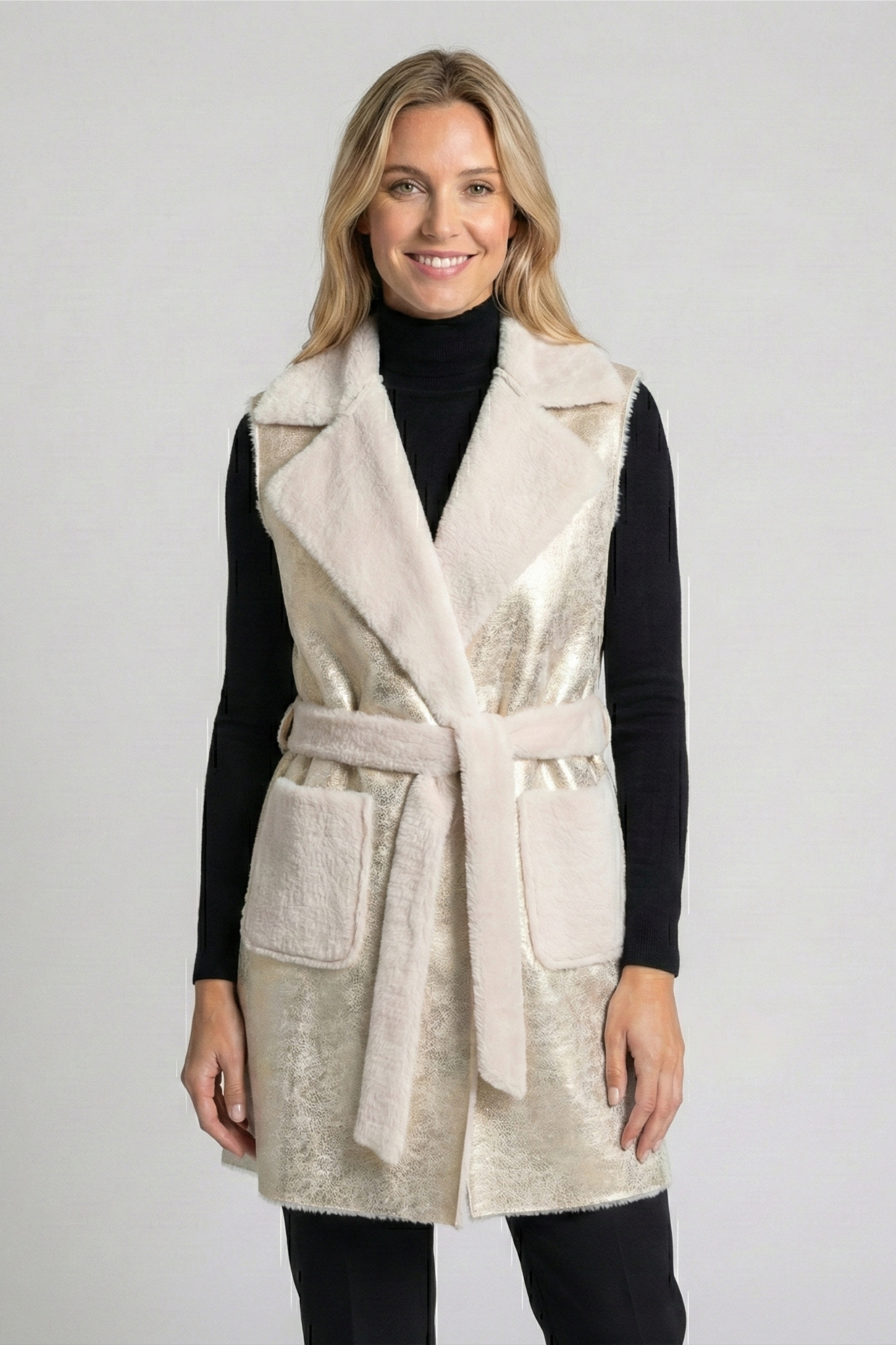 Lamé Long Gilet
