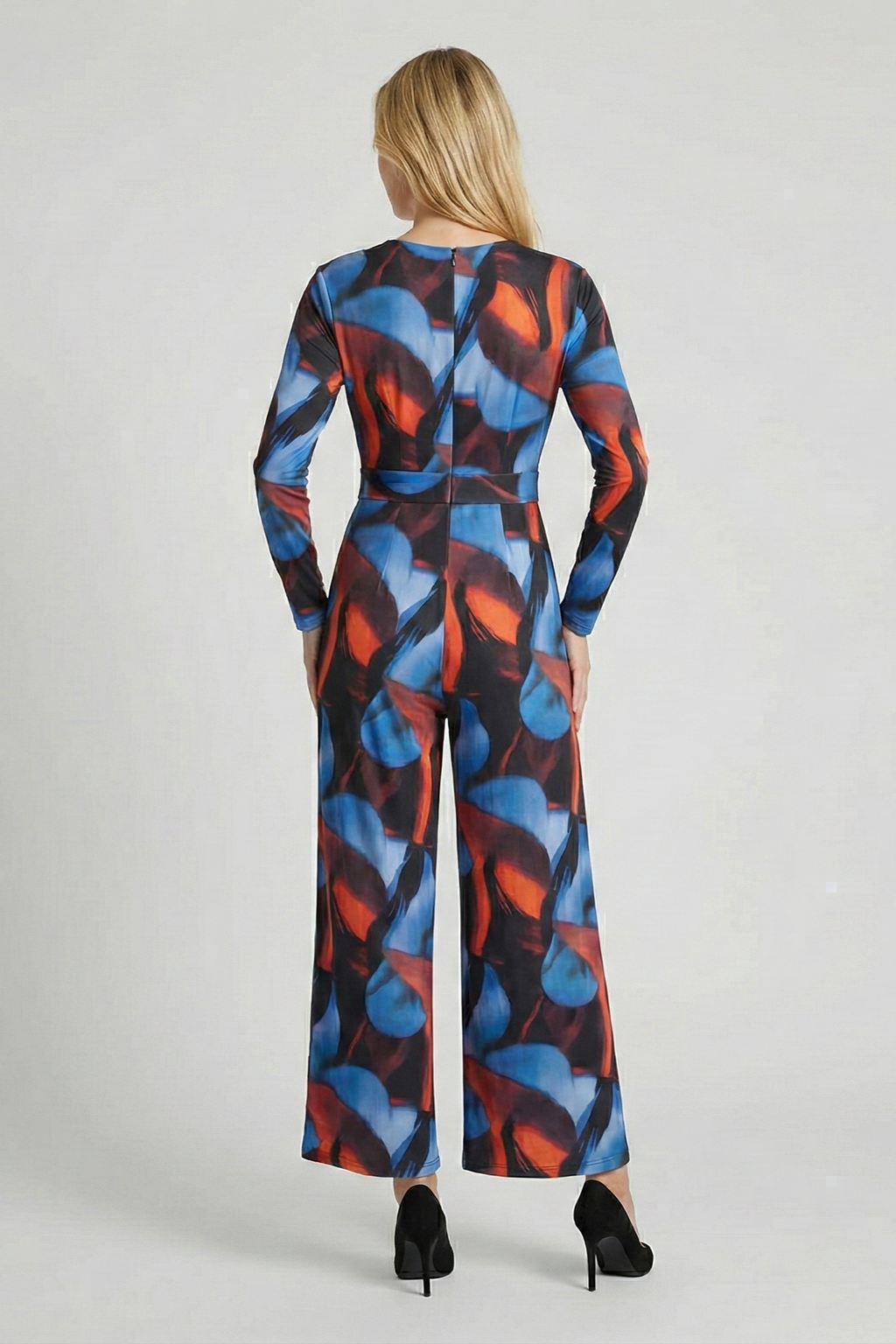 V-neck Long Sleeve Jumpsuit