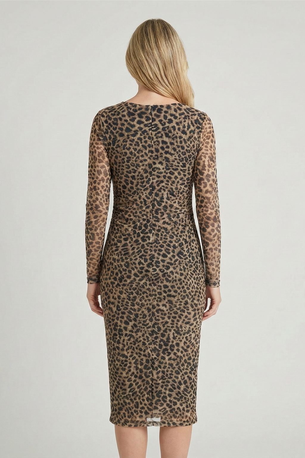 Leopard Print Shift Midi