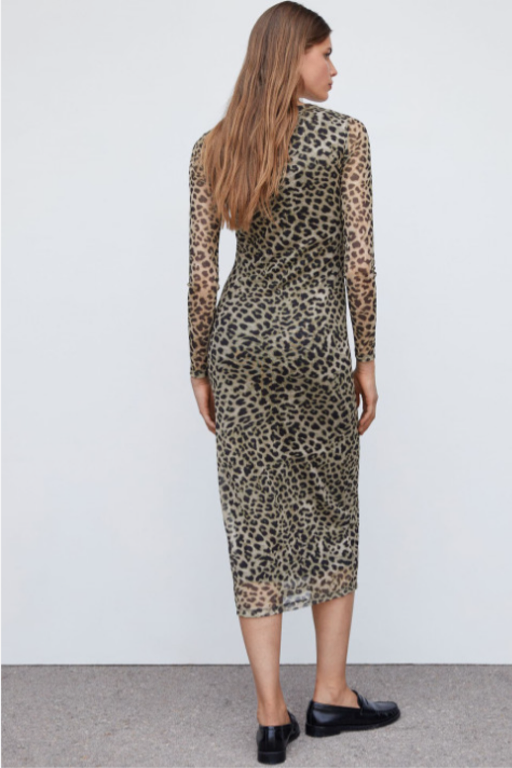 Leopard Print Shift Midi