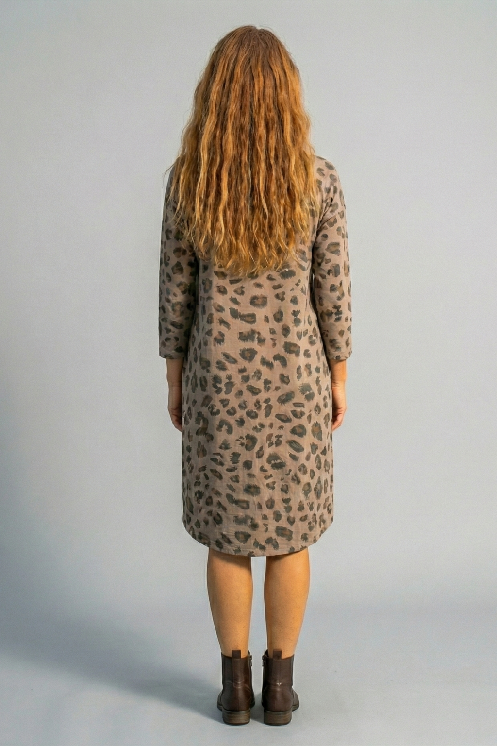 Shirt Dress Leopard Dress - OS