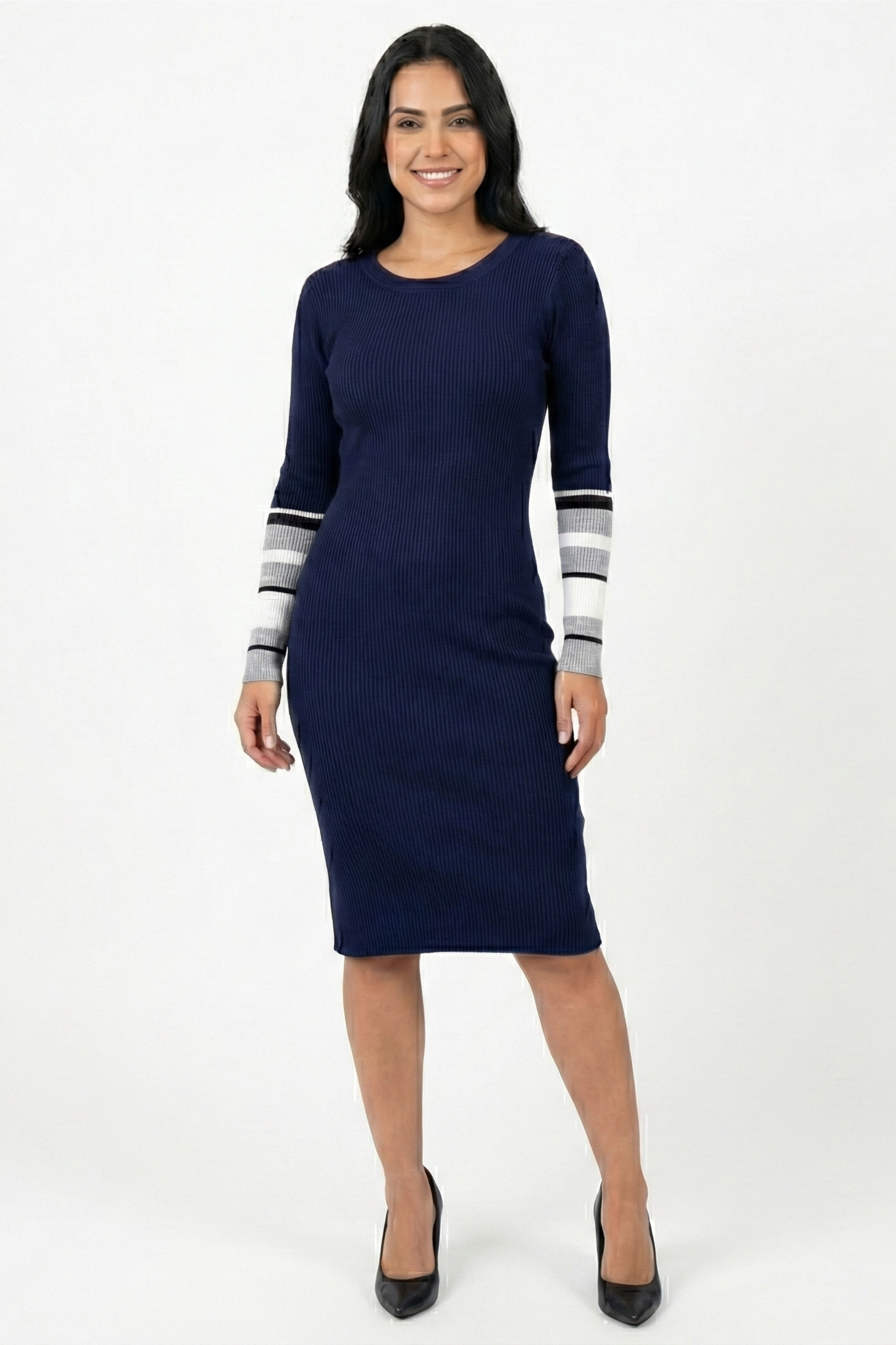 Rib Knit Midi-Dress