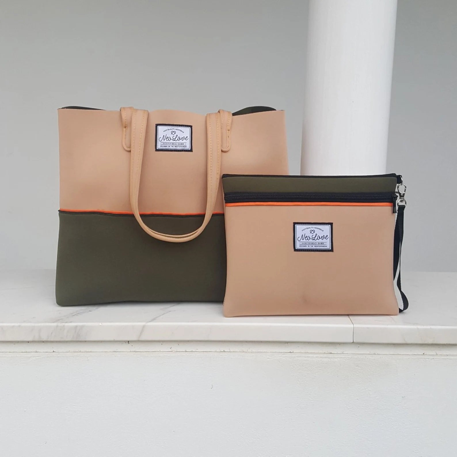 Neo Love Neoprene Beach Bag - Olive