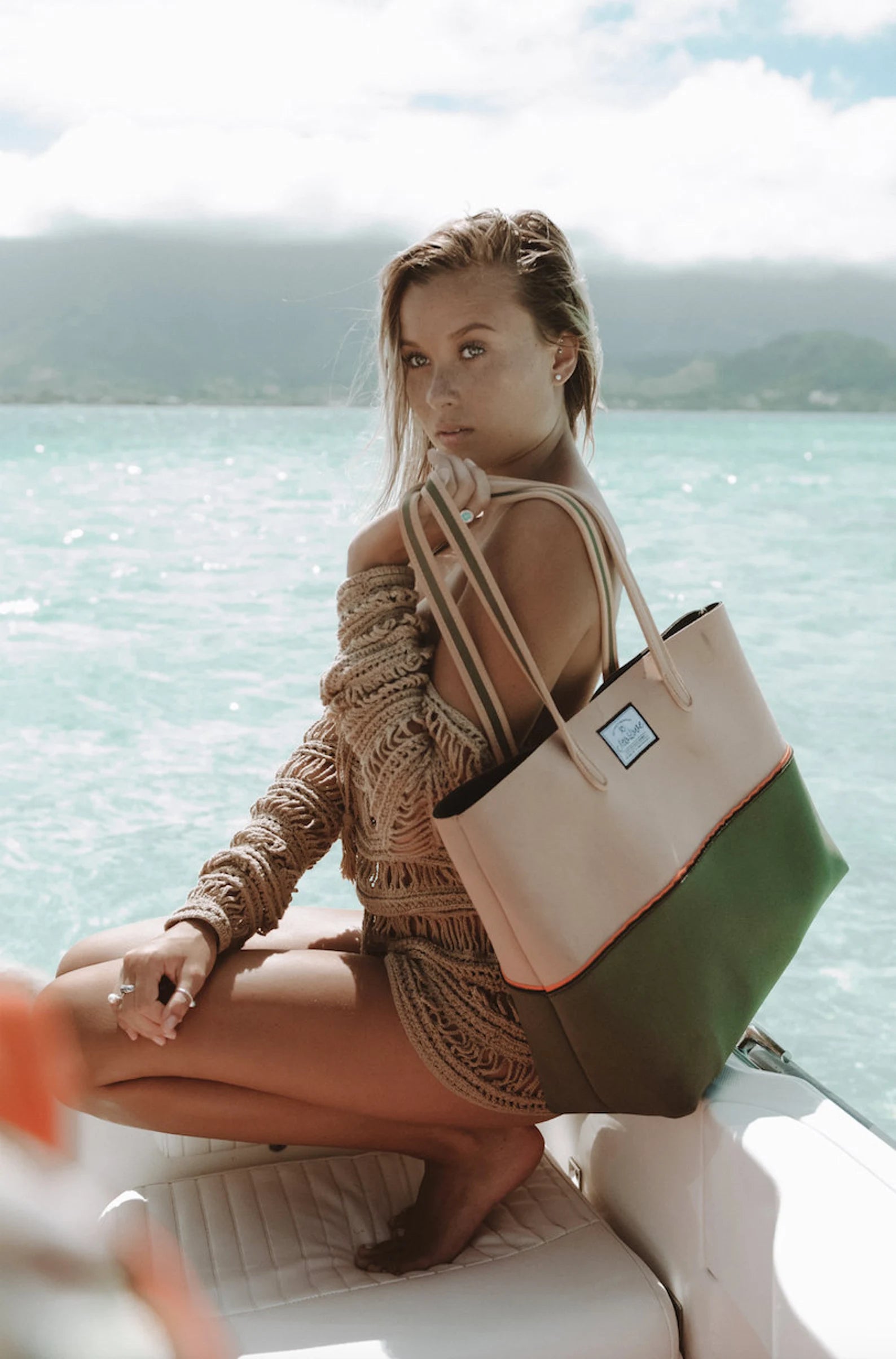 Neo Love Neoprene Beach Bag - Olive