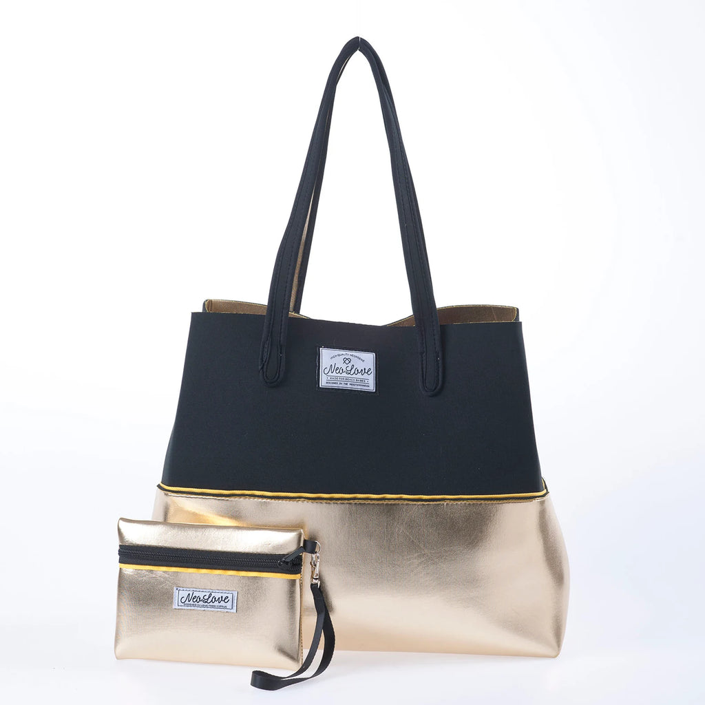 Neo Love Neoprene Beach Bag - Gold