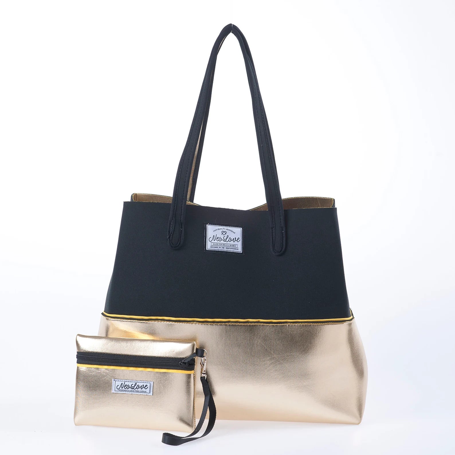Neo Love Neoprene Beach Bag - Gold