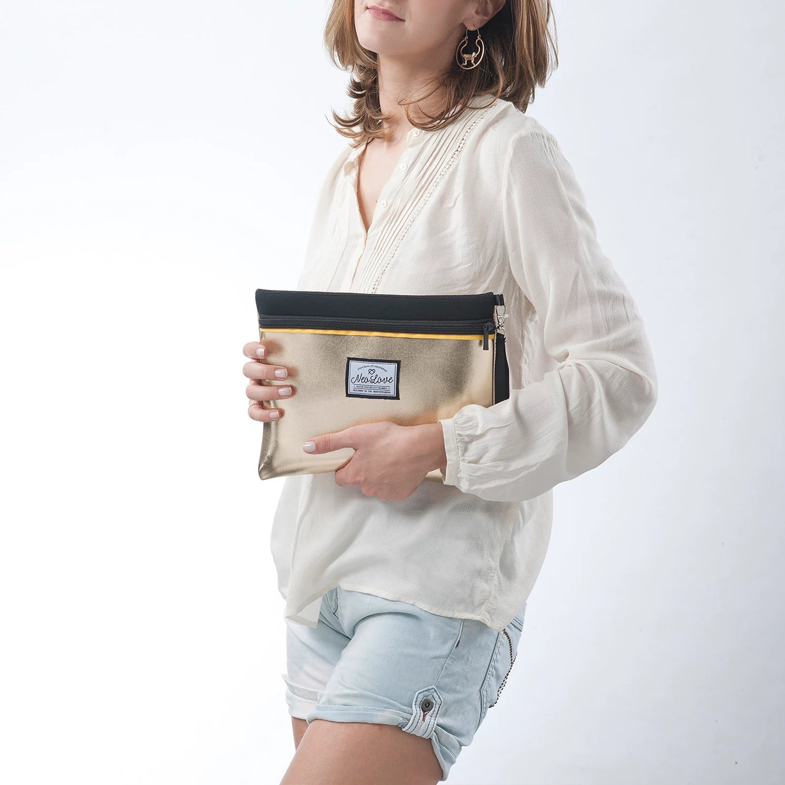 Neo Love Neoprene Beach Bag - Gold