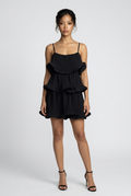 Black Tiered Ruffle Dress