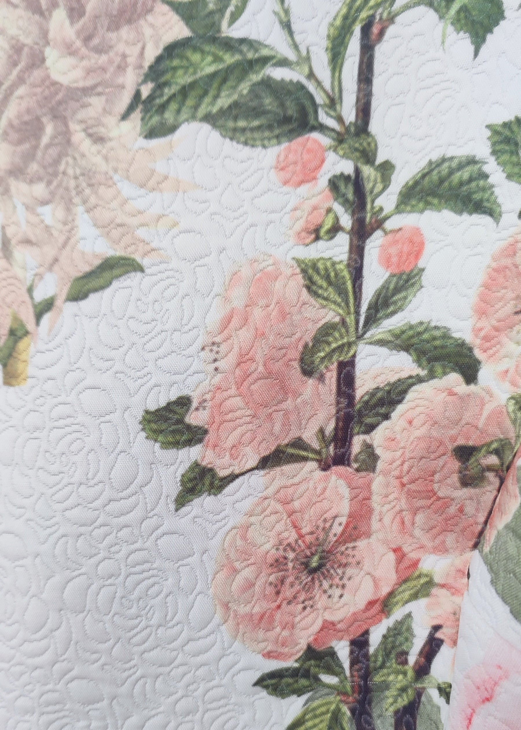 Botanical Print Quilted Cocktail Dress