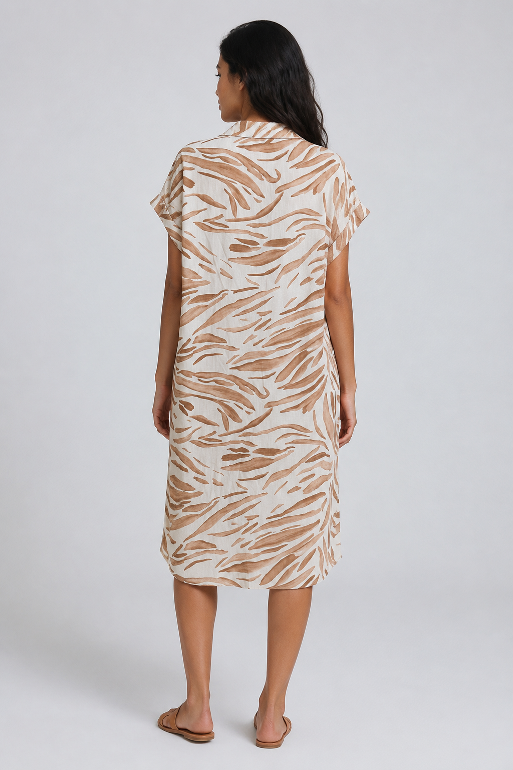 One Size Earthy Beachy Shirt Dress