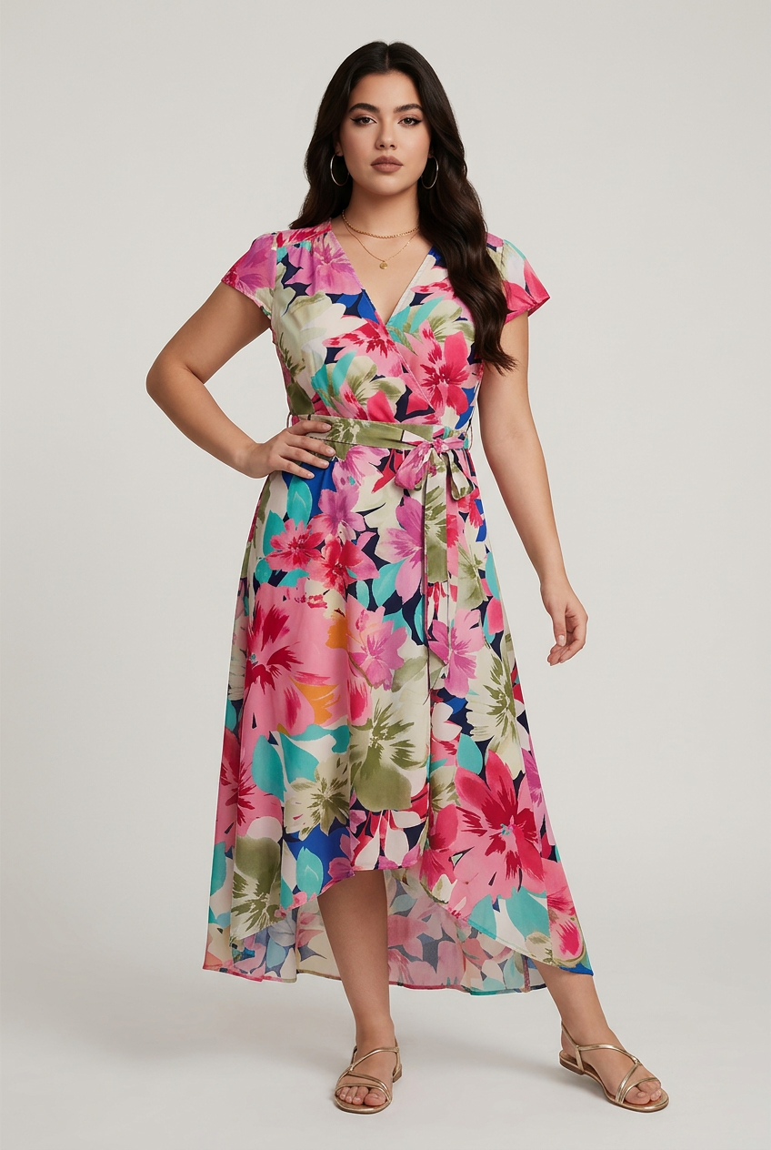 Floral Asymmetric Maxi dress