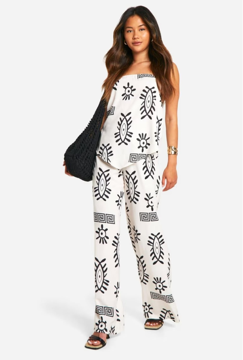 Abstract Print Bandeau Co-ord Set