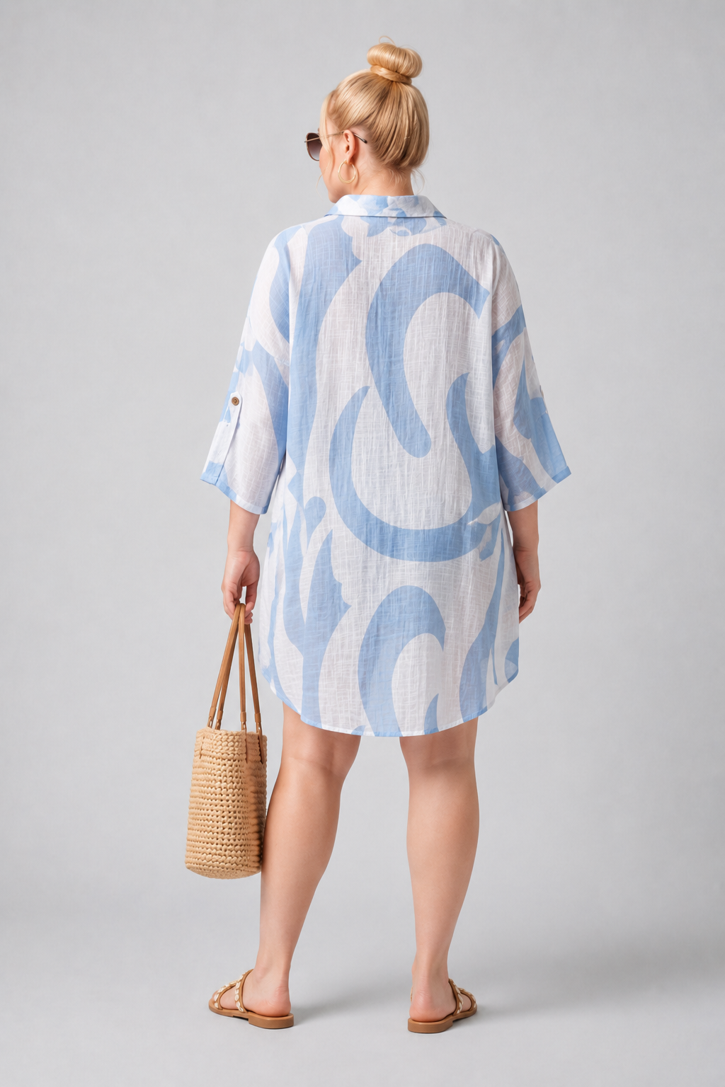 One Size / Cotton Beach Shirt Coverall