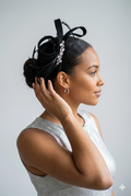 Suede Diamante Fascinator Hair Slide