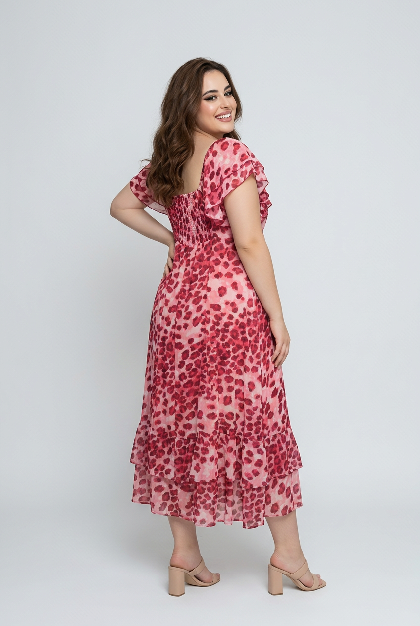 Pink Leopard Print Dress