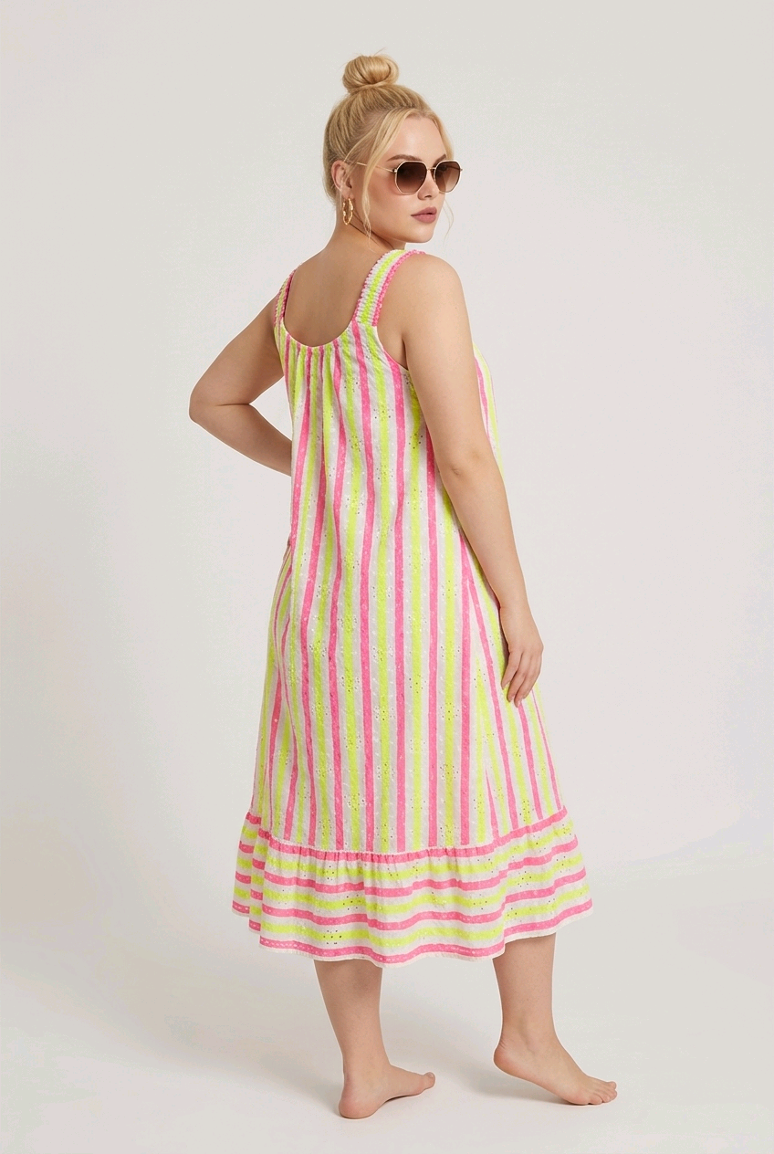 Neon Striped Dress