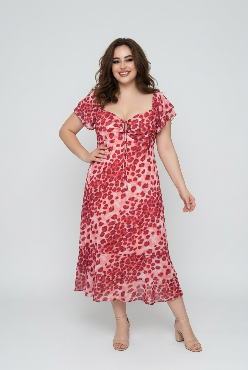 Pink Leopard Print Dress