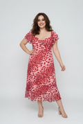 Pink Leopard Print Dress