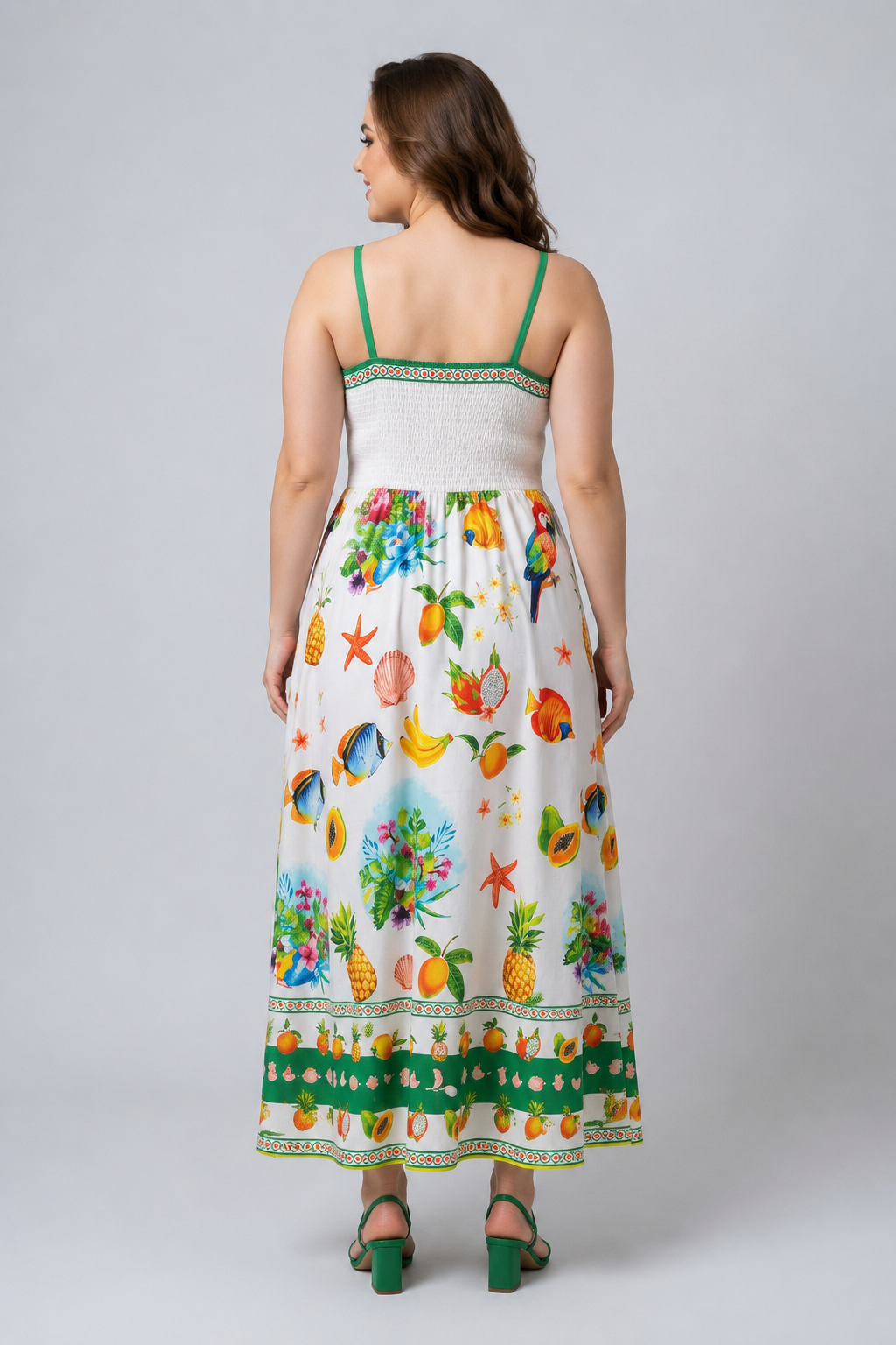 Size 16 / Tropical Paradise Smocked Maxi Dress