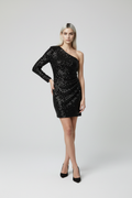 One-shoulder Sequinned Dress