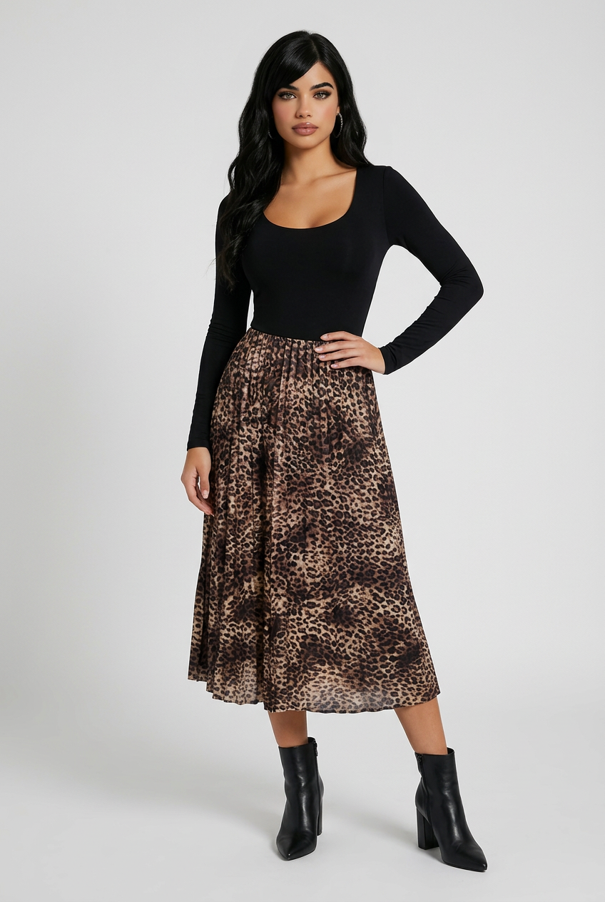 Dolce Gabbana Satin Pleated Skirt