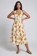 Size M / Oranges Halterneck Midi Dress