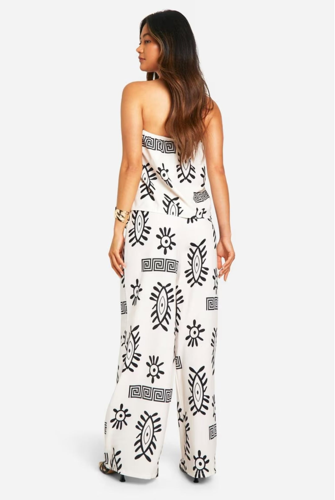 Abstract Print Bandeau Co-ord Set