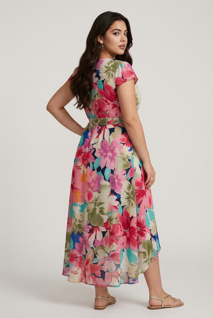 Floral Asymmetric Maxi dress