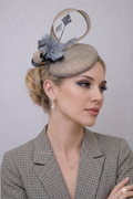 Soft Grey Feather Fascinator