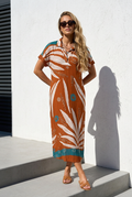 One Size/ Afro Print Viscose Tunic Dress