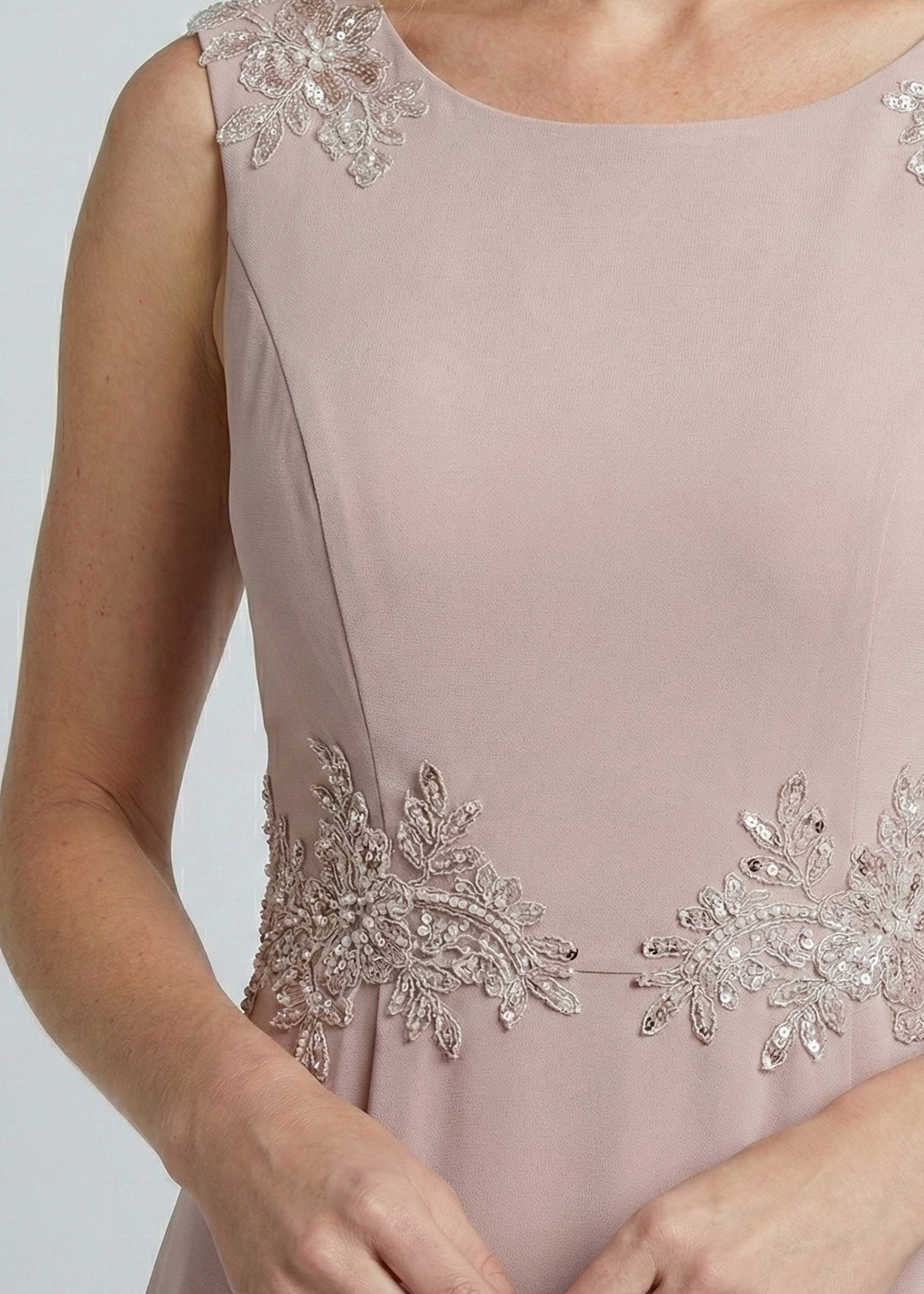 Dusty Pink Gown with Open Back Detail
