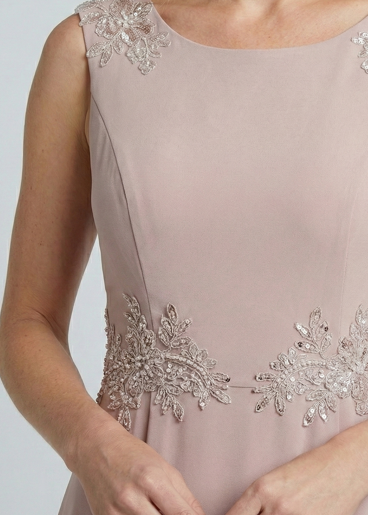 Dusty Pink Gown with Open Back Detail