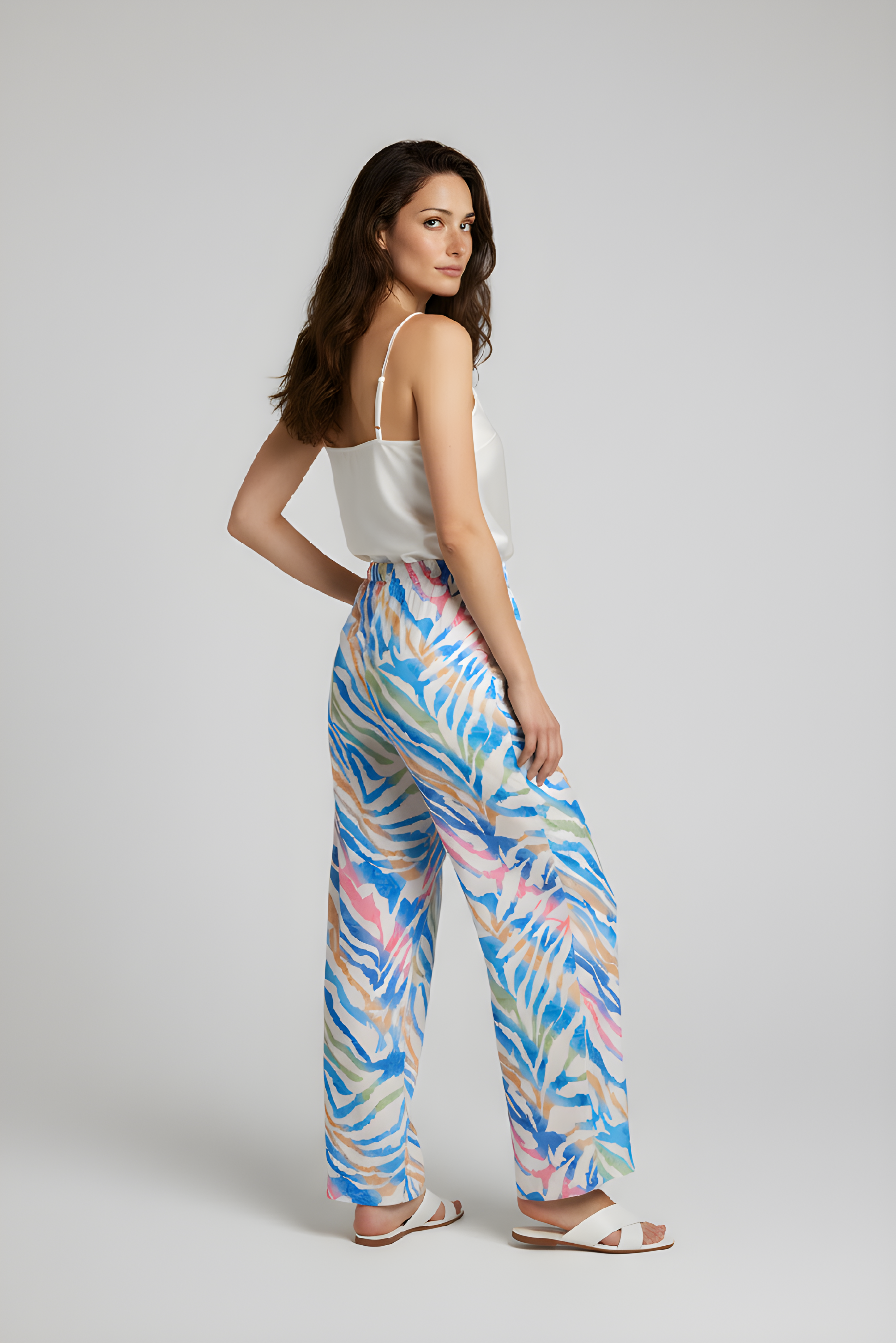Tropical Wide Leg Pants + Top Set