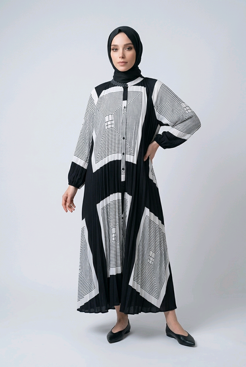 Free Size / Pleated Maxi Shirt Dress