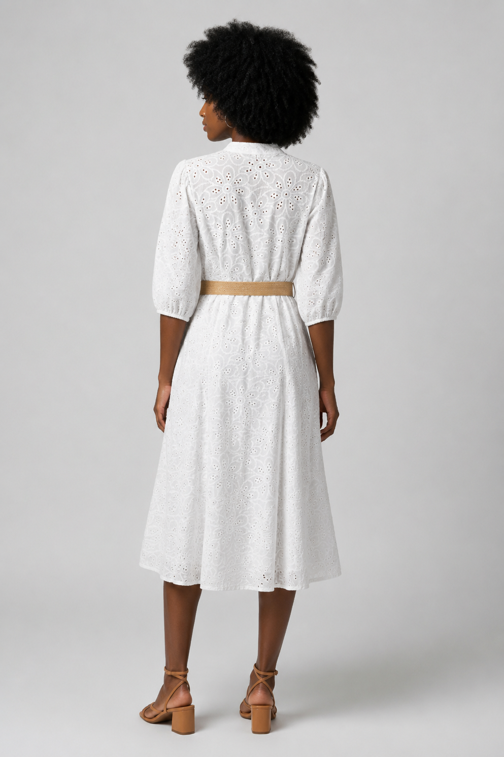 Size M/L /Cotton A-line Belted Dress