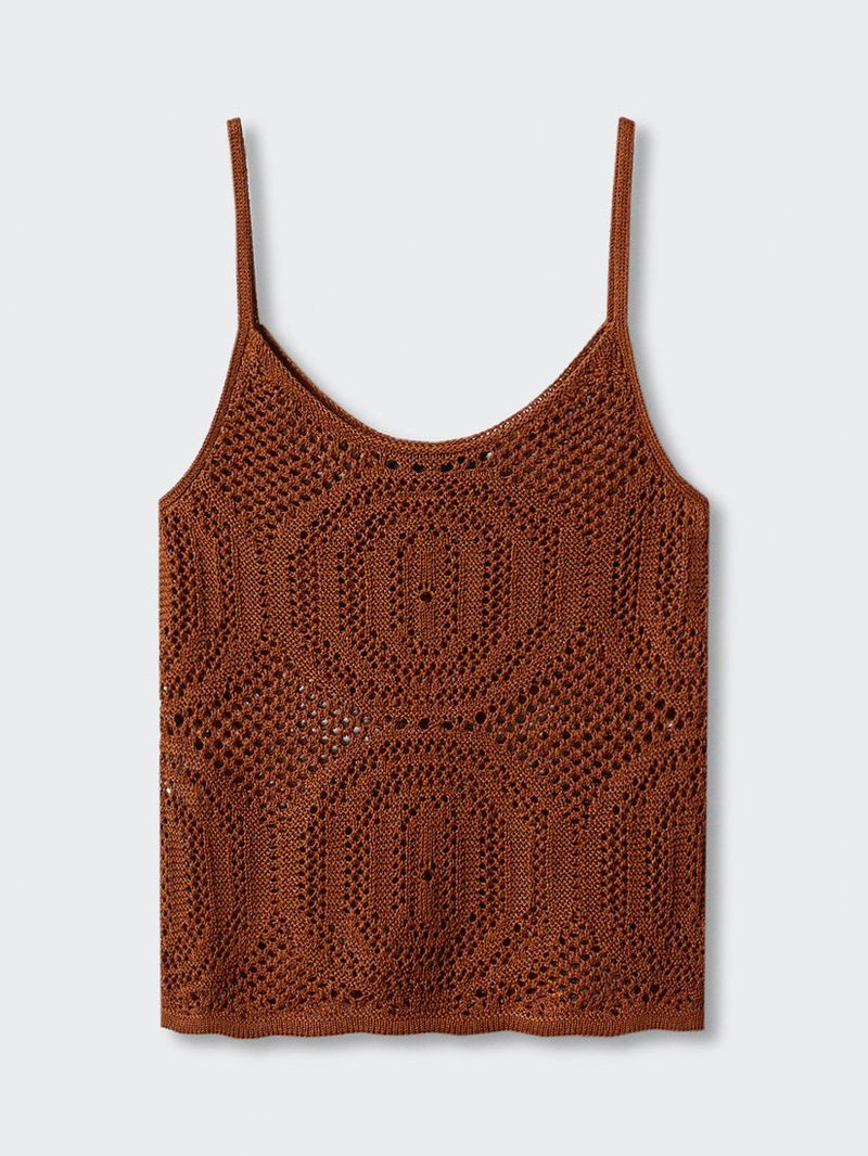 Brown Crochet Cami