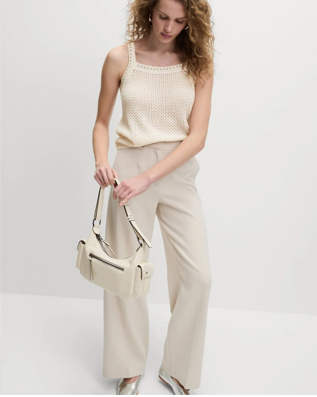 Crochet Silver Beaded Cami