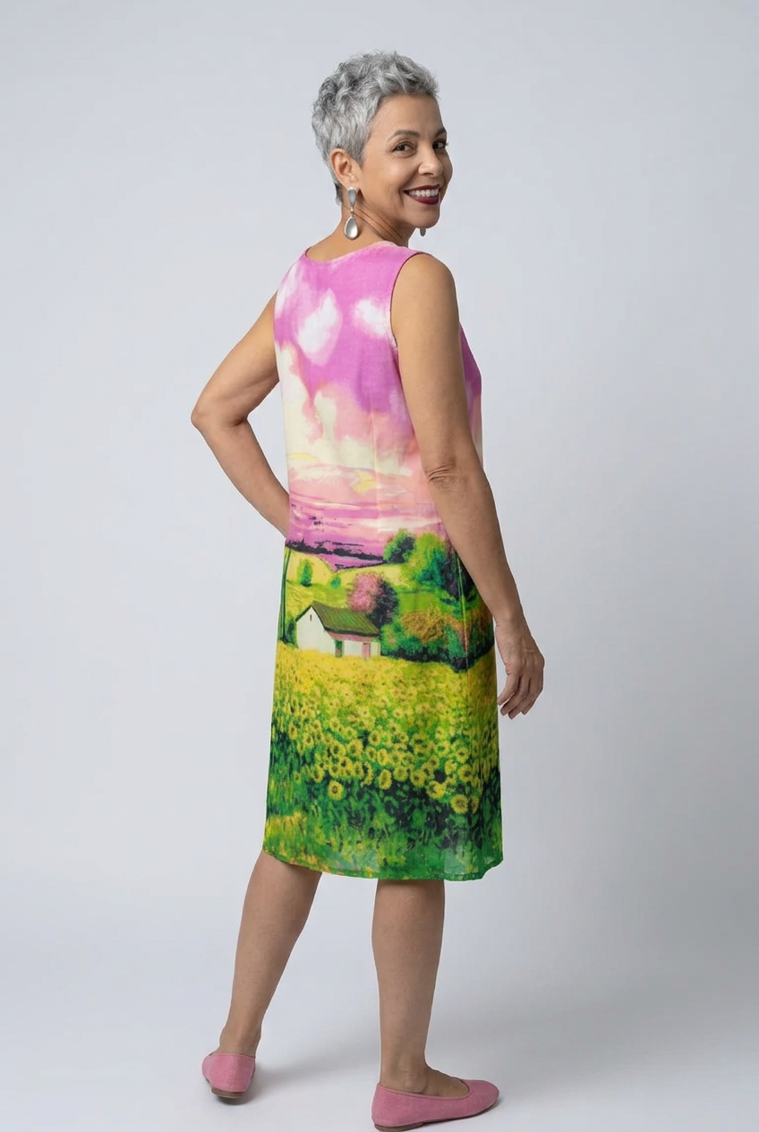 Size S / Art Print Tunic Dress
