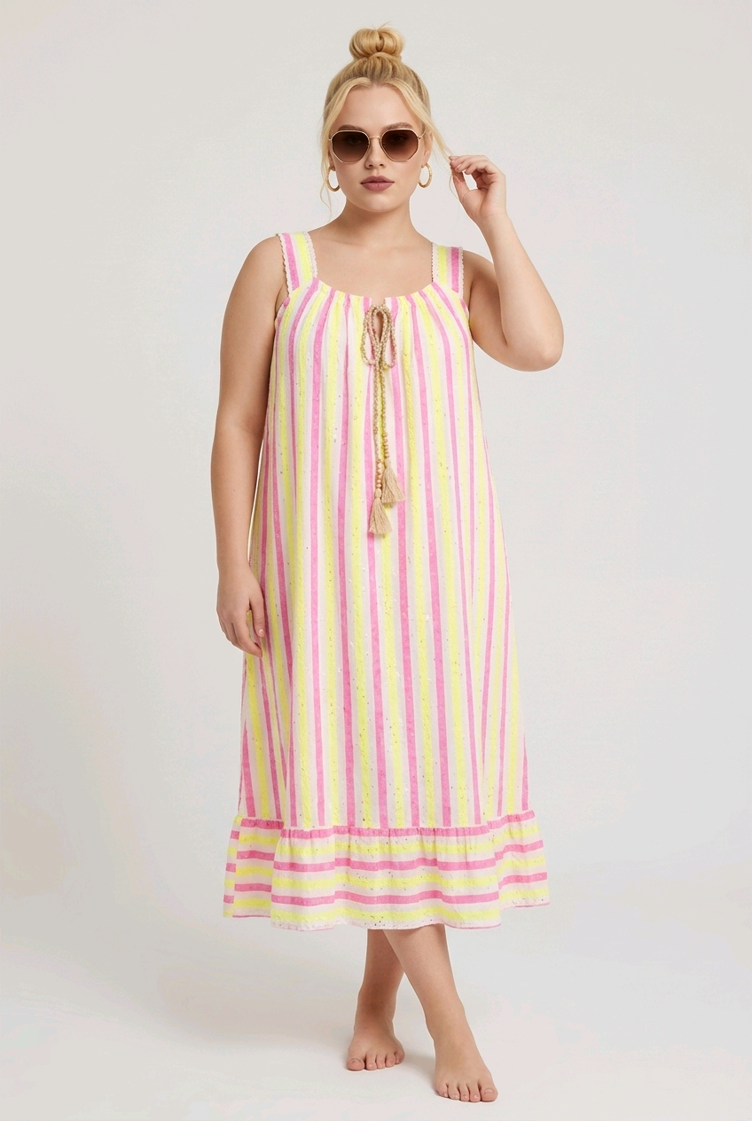 Neon Striped Dress