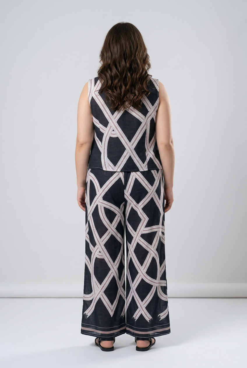 Ribbon Print Vest + Trouser Co-ord Set