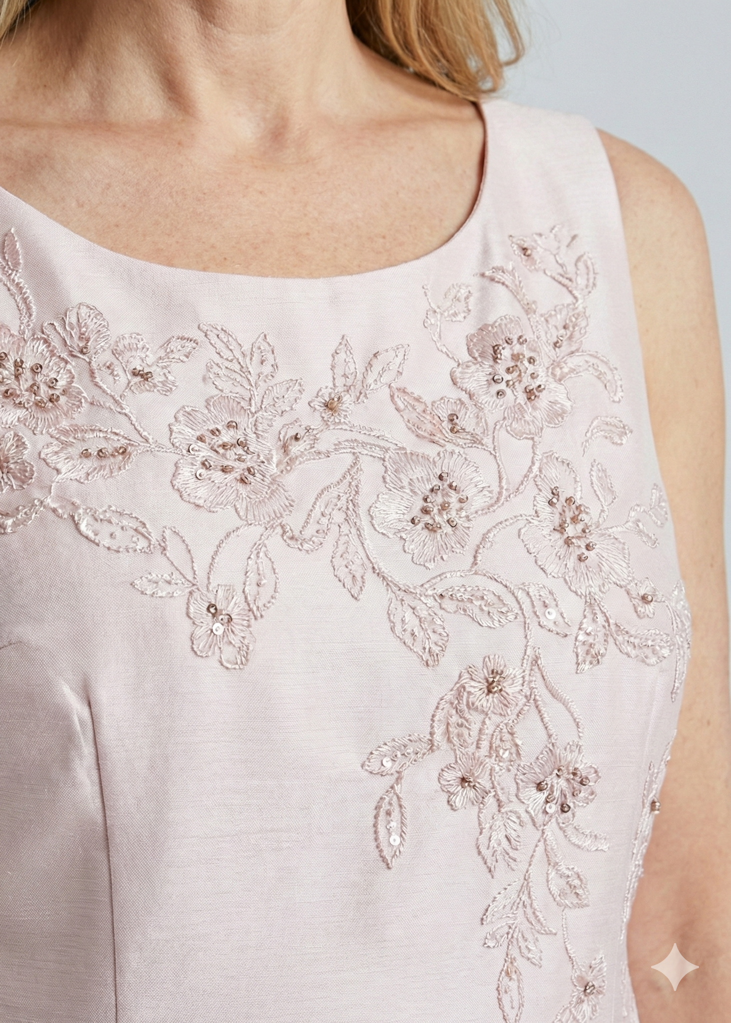 Pastel Pink Mother of the Bride Sleeveless Sheath Dress