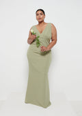 Esmee Crepe Maxi Bridesmaid Dress Curve