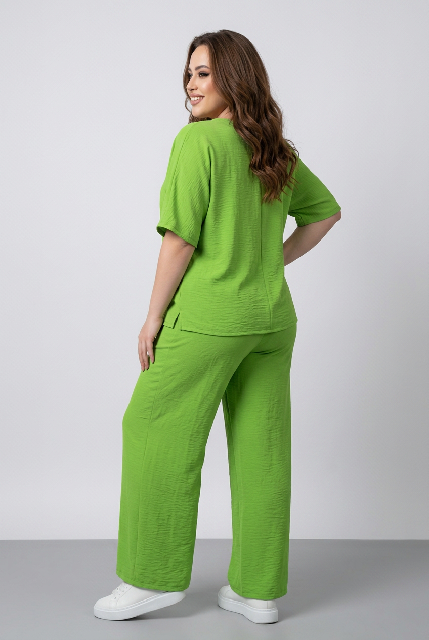 One Size - Lime Green Co-Ord Set with Pockets