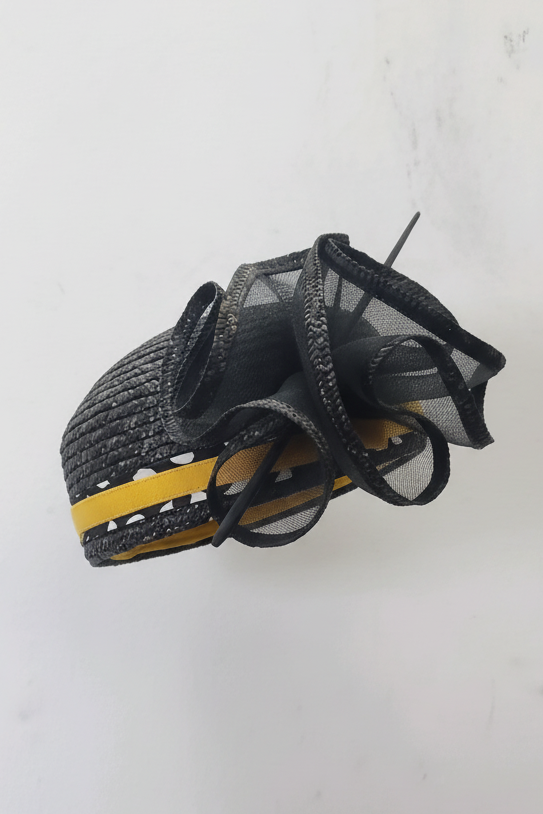 Black and Yellow Fascinator Hat